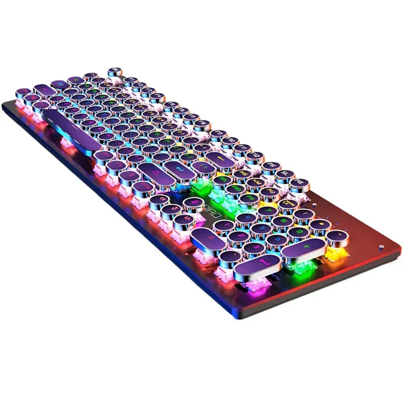 Retro Punk Mechanical Gaming Keyboard Rgb Backlit