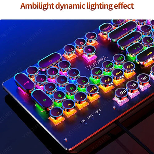 Retro Punk Mechanical Gaming Keyboard Rgb Backlit